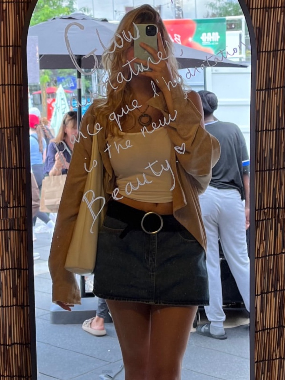 Missguided Light Blue Denim Skort